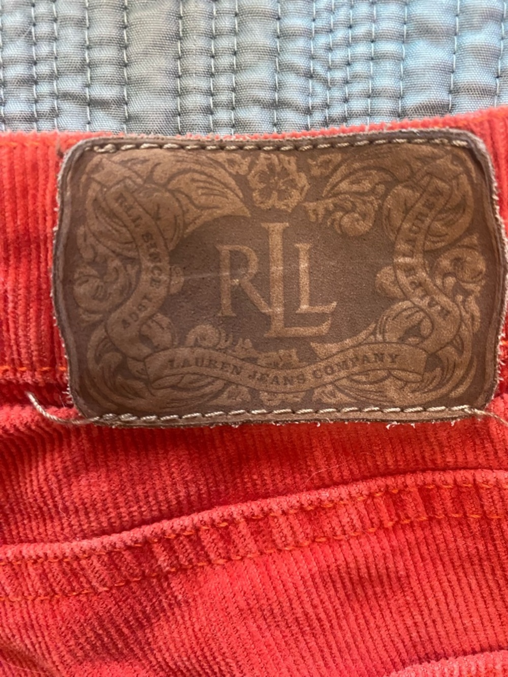 Ralph Lauren Women’s Corduroy Jeans in Bright Orange - Picture 4 of 5
